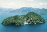 竹生島の沈影の写真